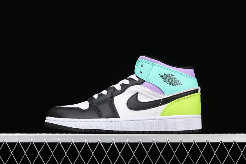 All categories Air Jordan Jordan series basketball shoes Air Jordan 1 Mid Air Jordan1 Low AJ1 Joe 1 blue purple red Zhongbang basketball shoes 554725-175